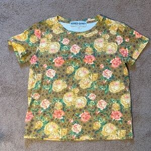 Rodeo Quincy Olive Floral Short Sleeve Tee